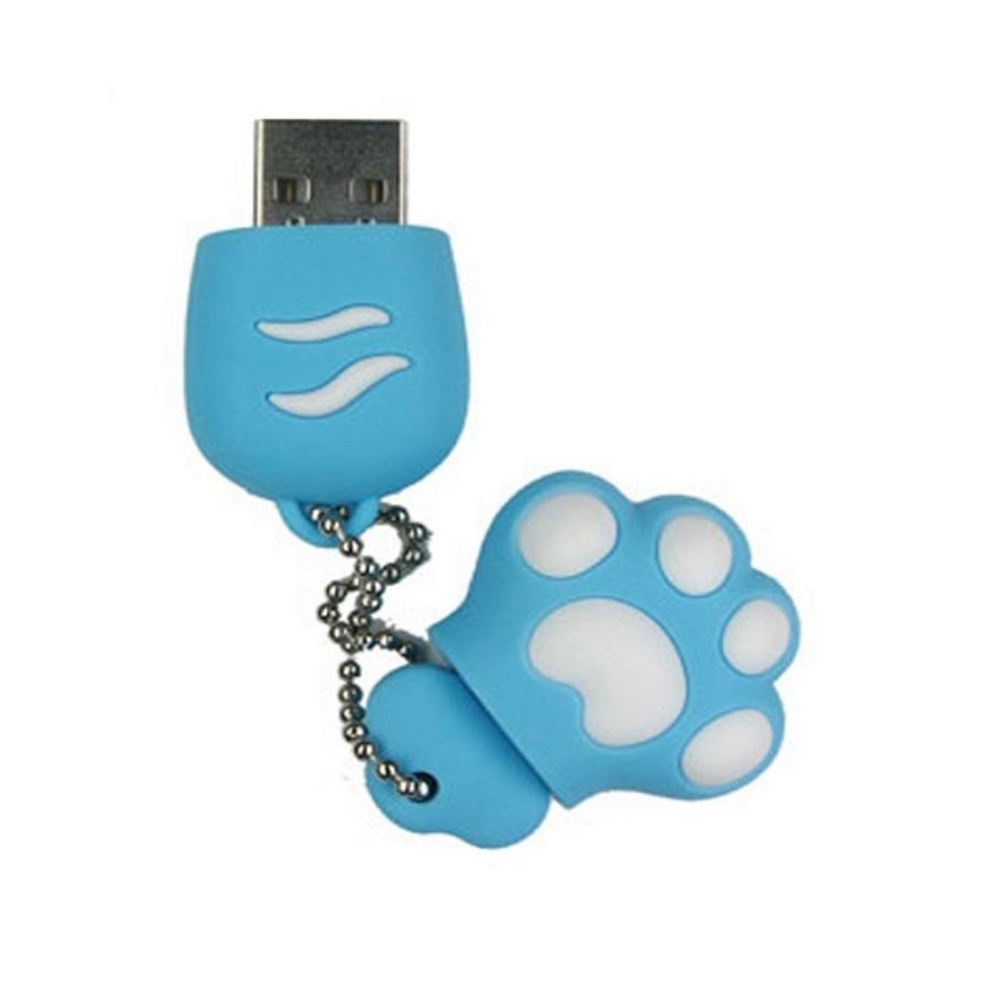 USBメモリー フラッシュメモリー 16GB 32GB USB2.0 TypeA キャップ式 防水 猫 肉球 キーチェーン付き 面白い 可愛い 写真｜mignonlindo｜16