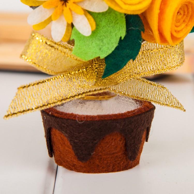 手芸キット 手作りキット ヒマワリ 鉢植え 置き物 Diy 素材セット ハンドクラフト ハンドメイド フェルト フエルト 裁縫 手縫い 可愛い かわい Zak おとりよせ Com 通販 Yahoo ショッピング