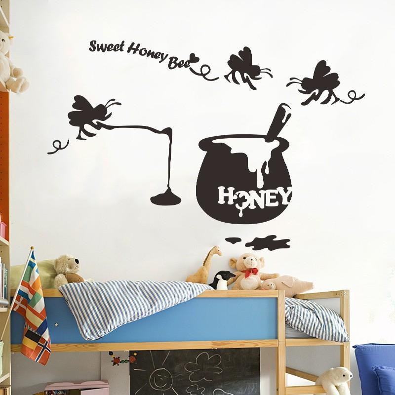ウォールステッカー 転写式 壁紙シール はがせる ハチミツ 蜂蜜 Honey ビー 英字 アルファベット 窓 ガラス モノトーン モノクロ 壁シール Zak おとりよせ Com 通販 Yahoo ショッピング
