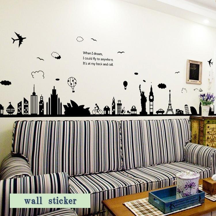 ウォールステッカー シール式 壁用 壁紙シール エッフェル塔 自由の女神 ワールド モノトーン おしゃれ ウォールシール Diy リビング シンプル Zak おとりよせ Com 通販 Yahoo ショッピング
