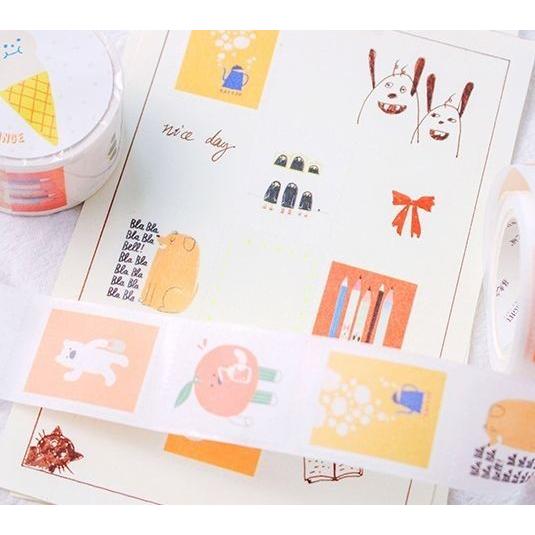 シール ステッカー 切手風 ロール イラスト入り 英字 英語 アレンジ リメイク 可愛い かわいい おしゃれ 手紙 レター ノート デコ Zak おとりよせ Com 通販 Yahoo ショッピング