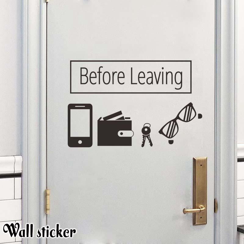 ウォールステッカー シール式 壁紙シール リマインダー イラスト 忘れ物防止 出発前 持ち物 確認 英文 英語 メッセージ おしゃれ かわいい シンプ Zak おとりよせ Com 通販 Yahoo ショッピング