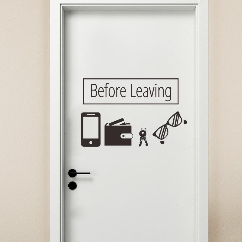 ウォールステッカー シール式 壁紙シール リマインダー イラスト 忘れ物防止 出発前 持ち物 確認 英文 英語 メッセージ おしゃれ かわいい シンプ Zak おとりよせ Com 通販 Yahoo ショッピング