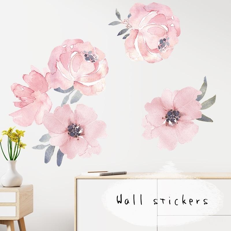 ウォールステッカー 壁シール 壁装飾 花 フラワー 牡丹 バラ 薔薇 水彩風 ピンク パステルカラー 華やか 可愛い キュート エレガント リビング Zak おとりよせ Com 通販 Yahoo ショッピング