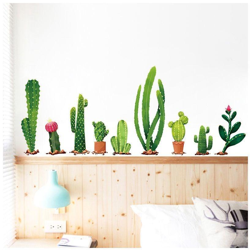 ウォールステッカー 壁紙シール 面白い 子供部屋 書斎 リビング サボテン 植物 模様替え パーティ イベント インテリア オシャレ 室内装飾 Zak おとりよせ Com 通販 Yahoo ショッピング