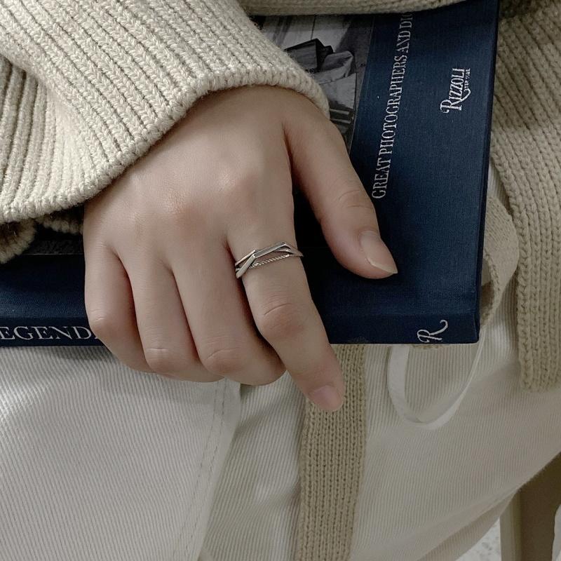 指輪 オープンリング レディース アクセサリー 3連 シルバー925