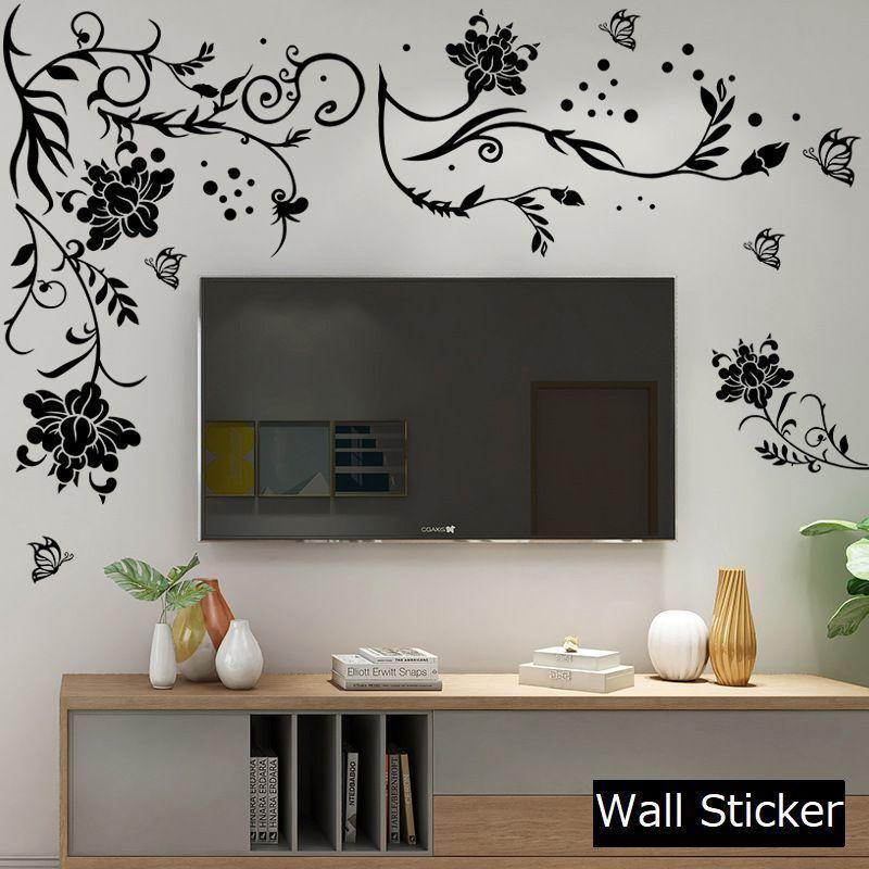 ウォールステッカー 2枚セット 壁紙シール 模様替え 飾り デコレーション 室内装飾 防水 上品 花 蝶 フラワー Diy 貼り付け簡単 インテリア雑 Zak おとりよせ Com 通販 Yahoo ショッピング