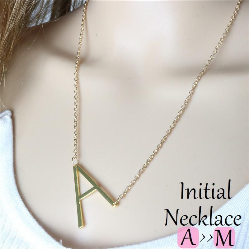 ネックレス イニシャル ペンダント Aからm レディース アルファベット 文字 アクセサリー シンプル おしゃれ かわいい ギフト プレゼント 贈り物 Zak おとりよせ Com 通販 Yahoo ショッピング