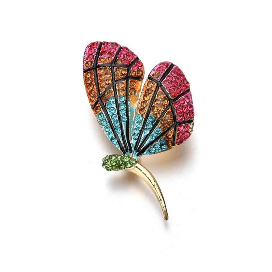 ブローチ アクセサリー ファッション小物 レディース 女性 ラインストーン カラフル 蝶 バタフライ 華やか おしゃれ きれい かわいい ピンブローチ Zak おとりよせ Com 通販 Yahoo ショッピング