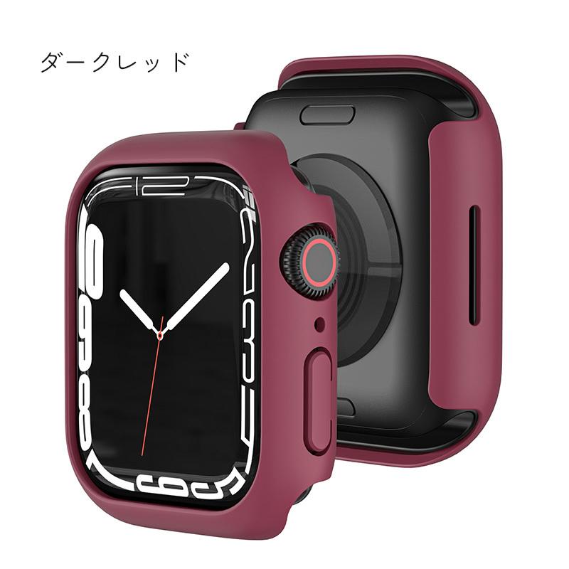 Apple Watch 7 本体カバー スマートウォッチアクセサリー ブラック レッド クリア 本体保護 傷防止 汚れ防止｜mignonlindo｜05