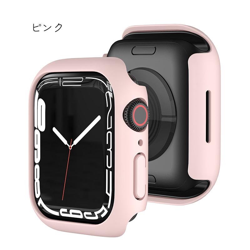 Apple Watch 7 本体カバー スマートウォッチアクセサリー ブラック レッド クリア 本体保護 傷防止 汚れ防止｜mignonlindo｜09