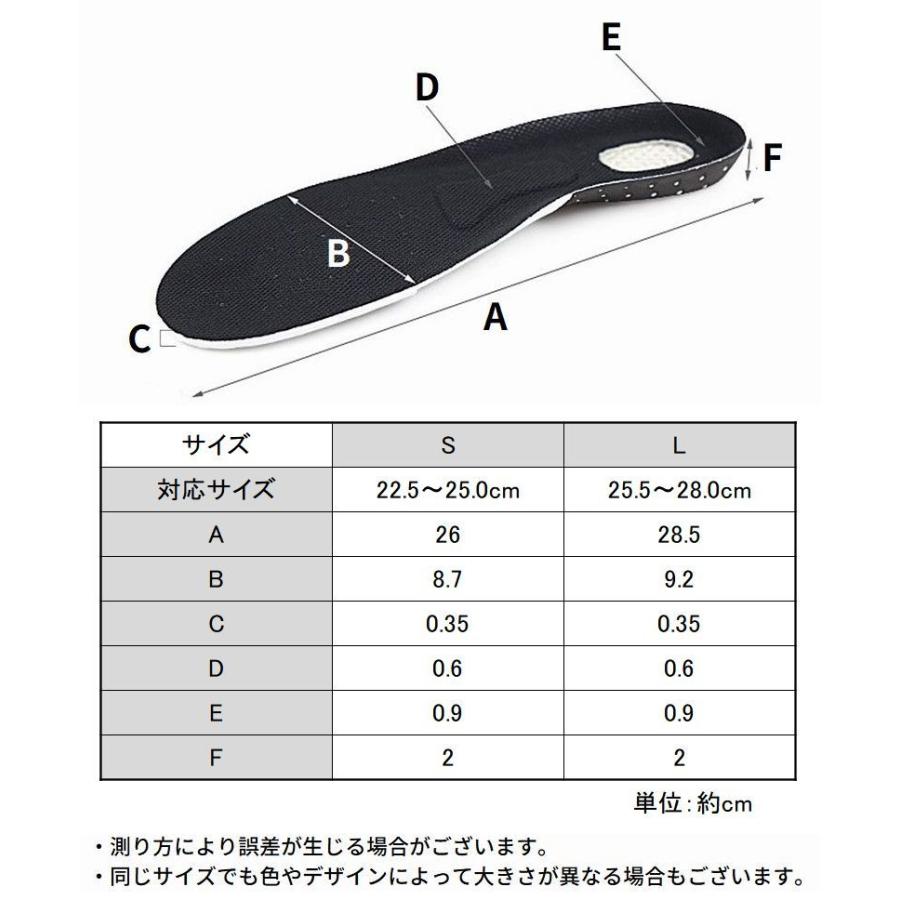 インソール 中敷き レディース メンズ アーチサポート クッション 衝撃吸収 土踏まず かかと 足裏 スポーツ 立ち仕事 疲れにくい｜mignonlindo｜09