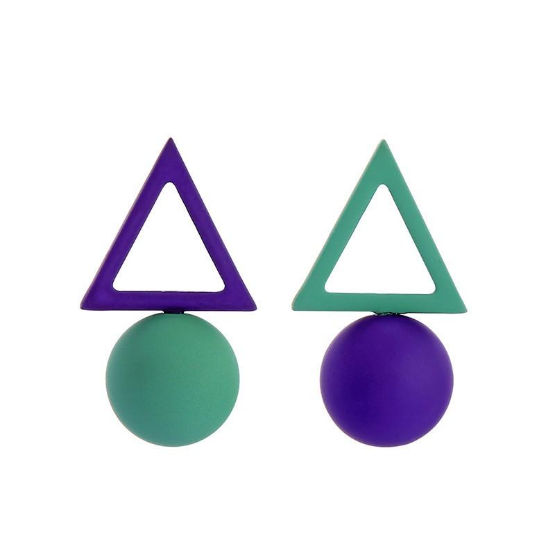 ピアス スタッドピアス 幾何学 三角形 丸 サークル 球 レディース アクセサリー おしゃれ かわいい モダン パープル 紫 グリーン 緑 Zak おとりよせ Com 通販 Yahoo ショッピング
