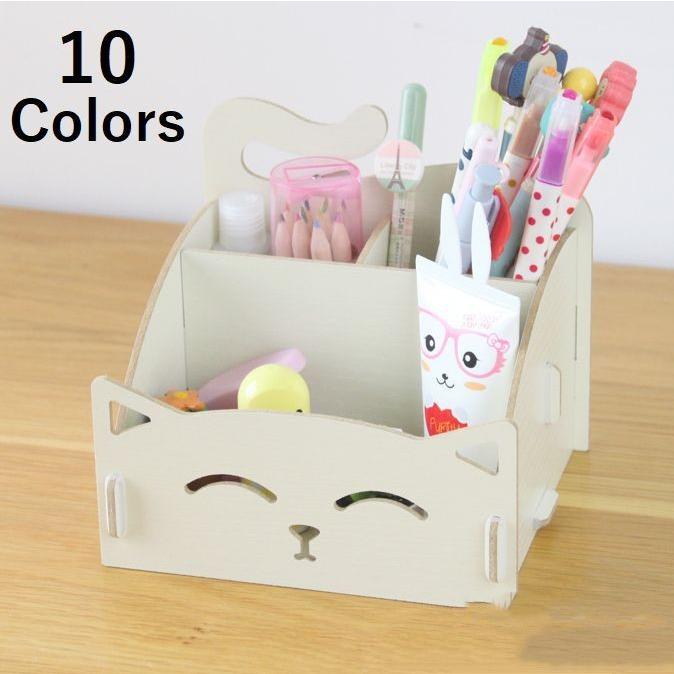 ペンホルダー ペン立て 収納ボックス 小物入れ 木製 雑貨 ジュエリーボックス 子猫 かわいい お洒落 子供部屋 小学生 Zak おとりよせ Com 通販 Yahoo ショッピング