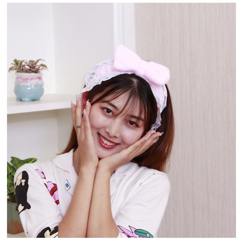 ヘアバンド タオル地 ヘアターバン タオルキャップ ヘッドバンド 吸水 リボン レース バスグッズ バス用品 洗顔用品 お風呂 かわいい 可愛い Zak おとりよせ Com 通販 Yahoo ショッピング