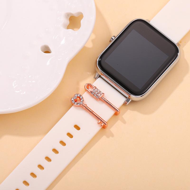 スマートウォッチアクセサリー AppleWatch用バンドチャーム 単品 1個 バンドアクセサリー アップルウォッチ用 ベルトアクセサリー ラインスト｜mignonlindo｜03