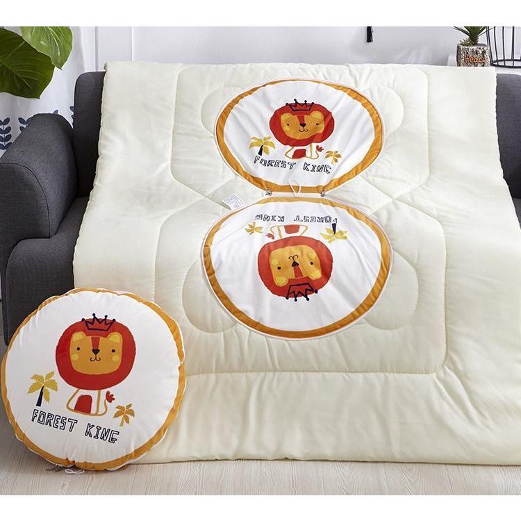 クッション キルトケット 2way 毛布 ブランケット ファスナー かわいい 枕 座布団 お昼寝 寝具 動物 イラスト アニマル Zak 009 おとりよせ Com 通販 Yahoo ショッピング