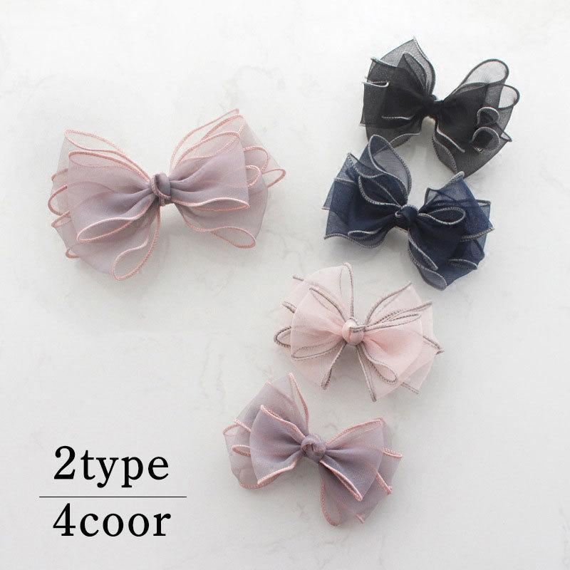 ヘアゴム リボン オーガンジー シフォン レディース ヘアアクセサリー かわいい ピンク ブラック Zak 452 おとりよせ Com 通販 Yahoo ショッピング