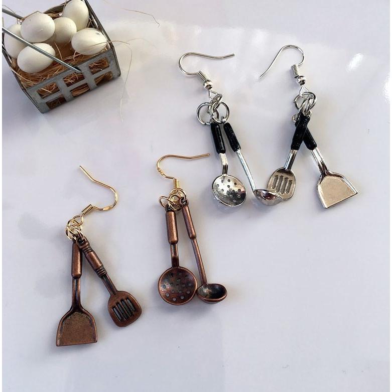 レディースピアス ピアス アクセサリー キッチン道具 おたま フライ返し 個性的 面白ピアス 両耳 レディースアクセサリー 可愛い かわいい 女性用 Zak おとりよせ Com 通販 Yahoo ショッピング