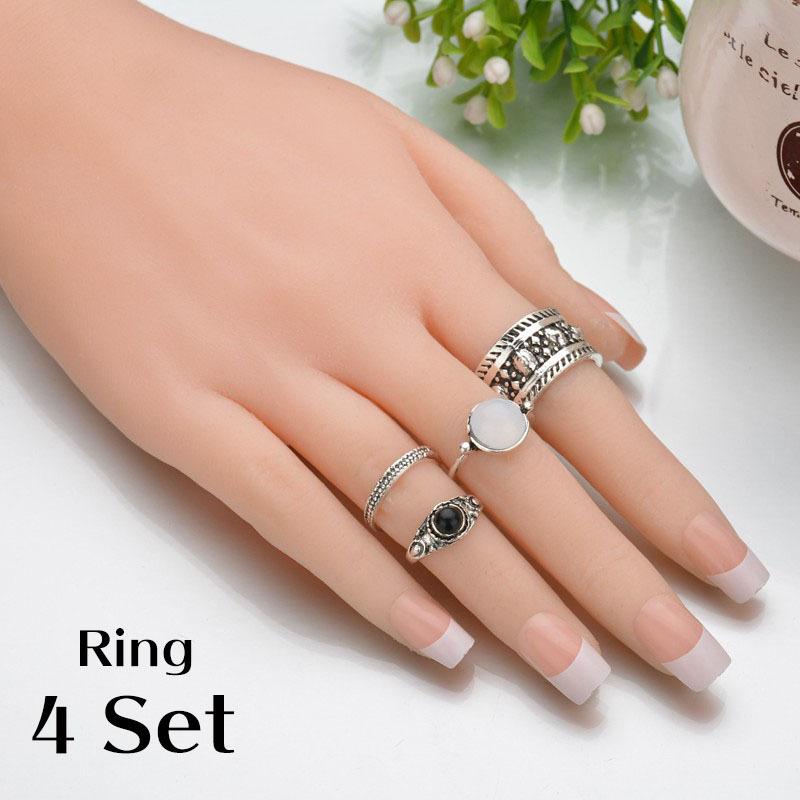 指輪 リング 4点セット レディース ヴィンテージ ブロンズカラー シルバーカラー 4個 重ね付け かっこいい おしゃれ Zak おとりよせ Com 通販 Yahoo ショッピング