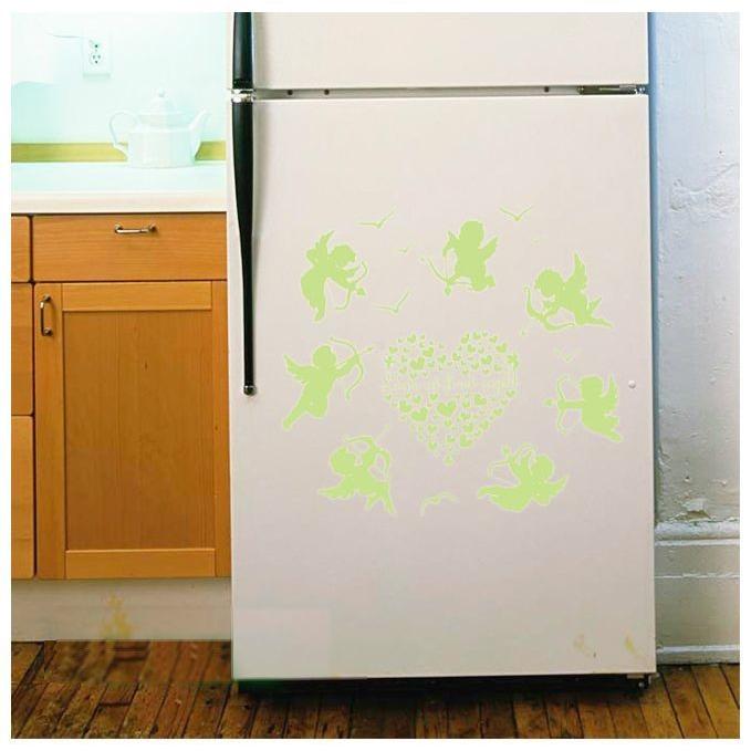 5年保証 ウォールステッカー 光る 夜光 蛍光 壁紙シール 壁飾り 模様替え 寝室 子供部屋 インテリア オシャレ 可愛い エンジェル ハート Cisama Sc Gov Br