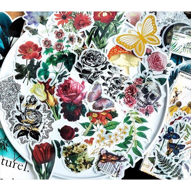 シール フレークシール 花 フラワー ナチュラル ゴールド 箔 ステッカー 大きめ ビックサイズ 植物 ビンテージ風 デコ Zak 90144 おとりよせ Com 通販 Yahoo ショッピング