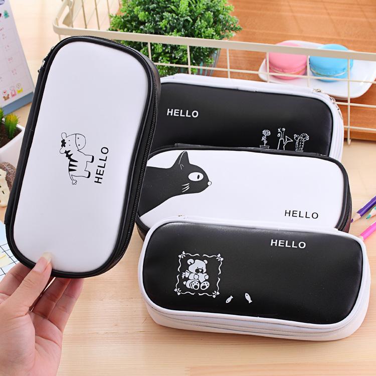 筆箱 ペンケース 筆入れ ふでばこ ペンポーチ 筆記用具 小物入れ ファスナータイプ 大容量 収納 モノトーン 白黒 おしゃれ 可愛い かわいい 小学 Zak 90654 おとりよせ Com 通販 Yahoo ショッピング