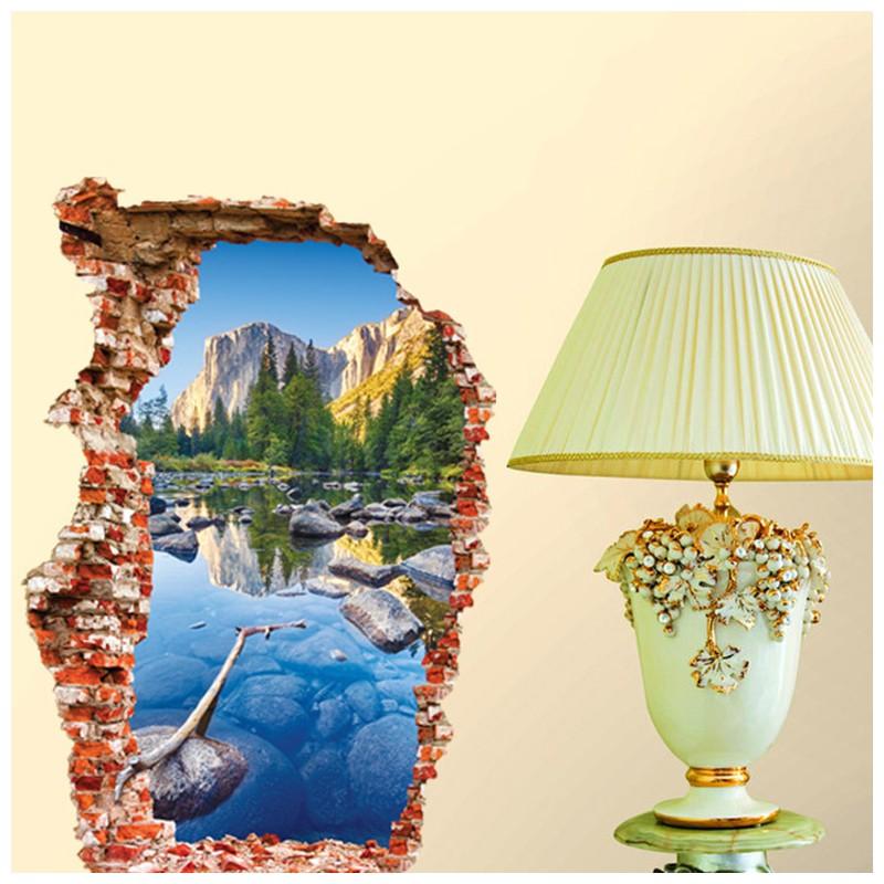 ウォールステッカー ウォールシール 今年の新作から定番まで 絶景 大自然 外国 海外 風景画 青空 壁紙シール トリックアート だまし絵 3d 立体的 壁 壁シール 壁面装飾