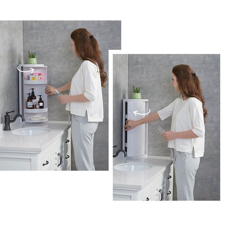 コーナーラック 三角コーナーラック ラック 棚 収納棚 回転ラック 吸盤 キッチン 浴室 脱衣所 洗面所 3段 大型商品 片付け 整理整頓 すっきり Zak おとりよせ Com 通販 Yahoo ショッピング