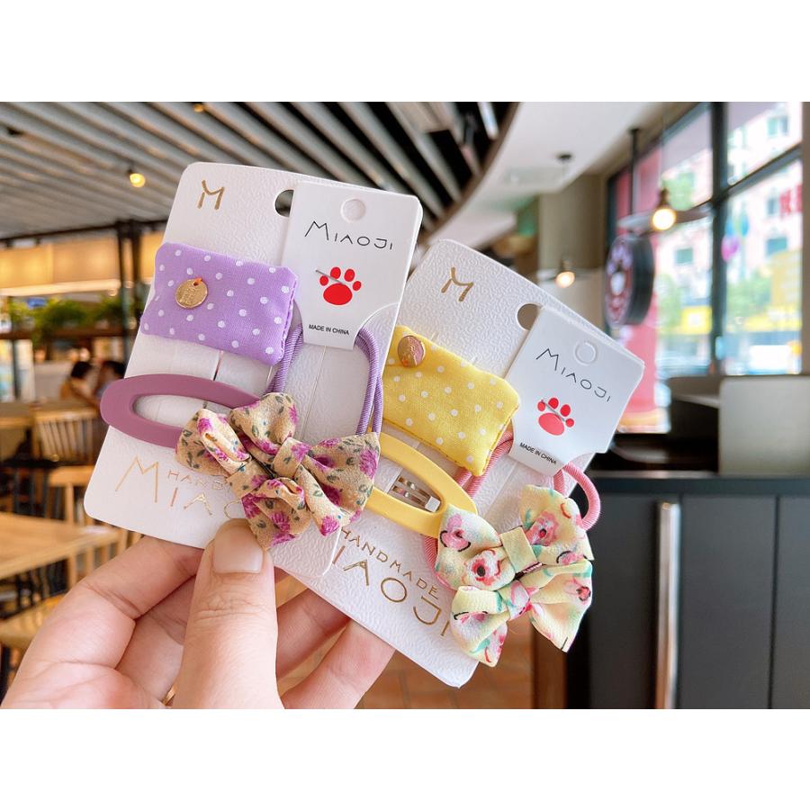 ヘアピン ヘアゴム 4個セット キッズ ジュニア レディース ヘアアクセサリー 髪留め 髪飾り ヘアアレンジ まとめ髪 ハンドメイド風 手作り感 チャ Zak おとりよせ Com 通販 Yahoo ショッピング