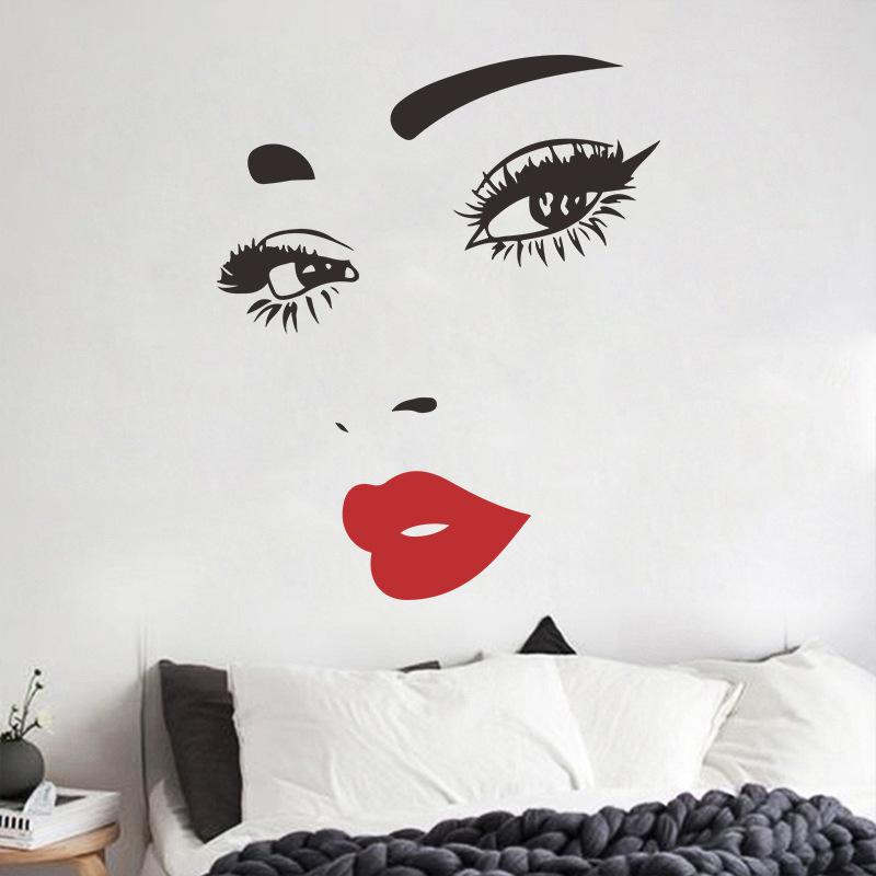 ウォールステッカー 壁紙シール 壁飾り 顔 フェイス 女性 レディー シルエット ブラック レッド シンプル クール かっこいい おしゃれ 可愛い キ Zak おとりよせ Com 通販 Yahoo ショッピング