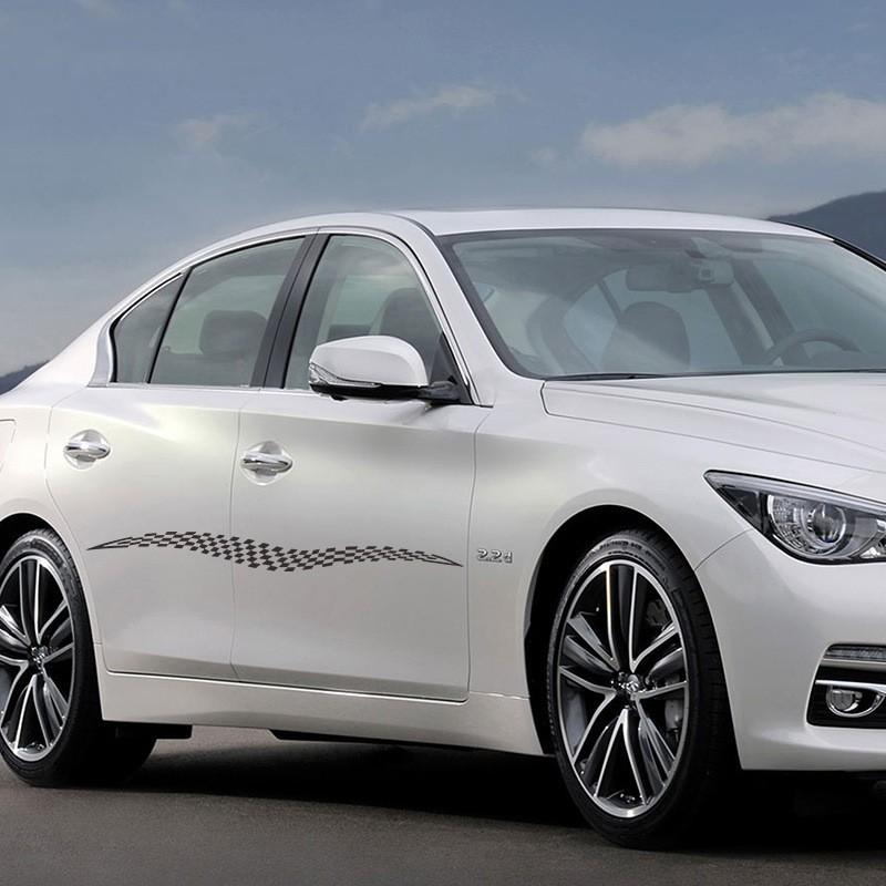 車 シール ステッカー 外装パーツ カー用品 カスタム 転写 デカール 白黒 チェッカーフラッグ モノトーン おしゃれ かっこいい ウォールステッカー Zak おとりよせ Com 通販 Yahoo ショッピング