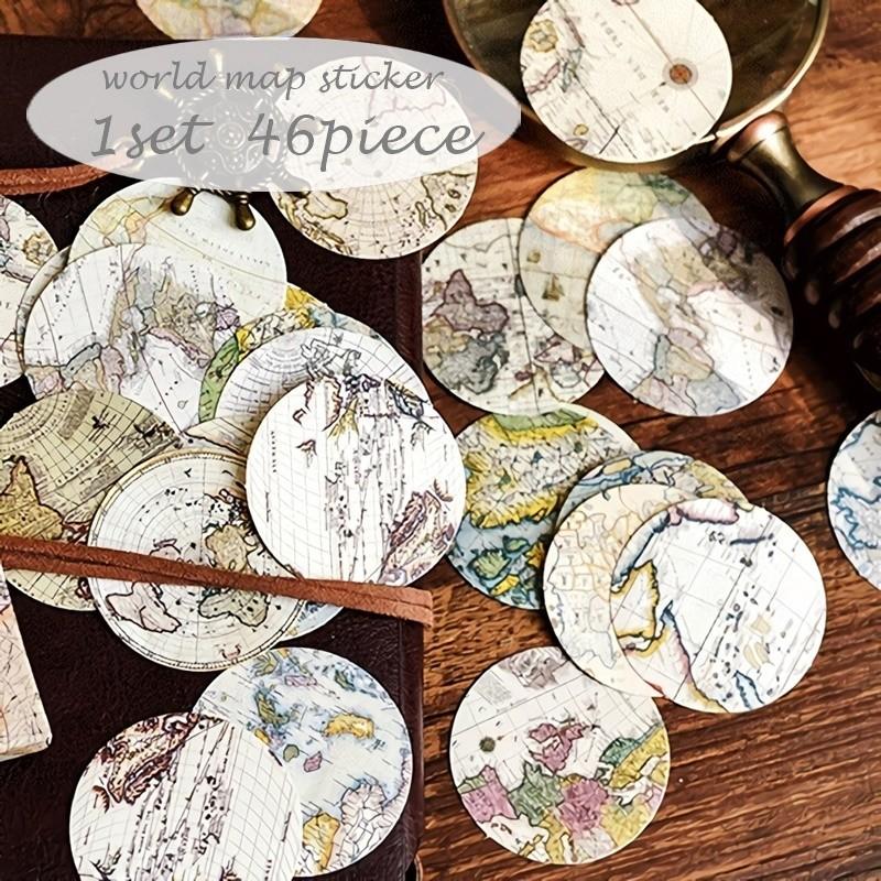 シール ステッカー 文房具 手帳 日記帳 丸 世界地図 レトロ 手紙 プレゼント 包装 ラッピング おしゃれ Zak おとりよせ Com 通販 Yahoo ショッピング