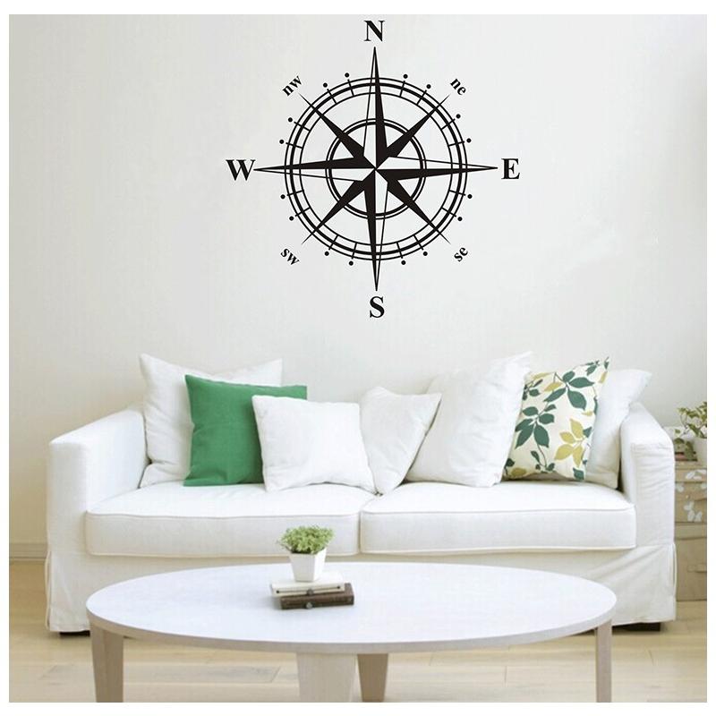 ウォールステッカー ウォールシール 壁シール 壁紙シール 壁面装飾 壁装飾 室内装飾 羅針盤 コンパス 方角 シンプル ナチュラル カフェ風 インテリ Zak おとりよせ Com 通販 Yahoo ショッピング