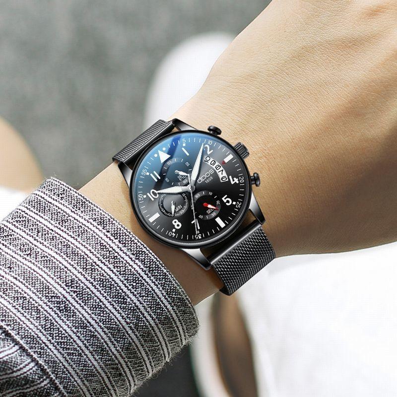 腕時計 メンズ ファッション アクセサリー カジュアル ビジネス 防水 メッシュ レザー ブラック ゴールド シルバー Zak おとりよせ Com 通販 Yahoo ショッピング