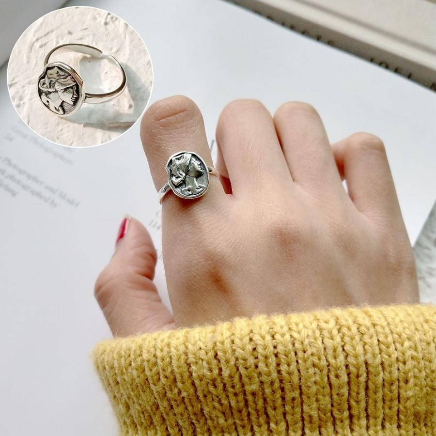 指輪 リング レディース 女性用 オープンリング シルバー925 肖像画 ポートレート 人物像 オーバル おしゃれ プレゼント ギフト Zak おとりよせ Com 通販 Yahoo ショッピング