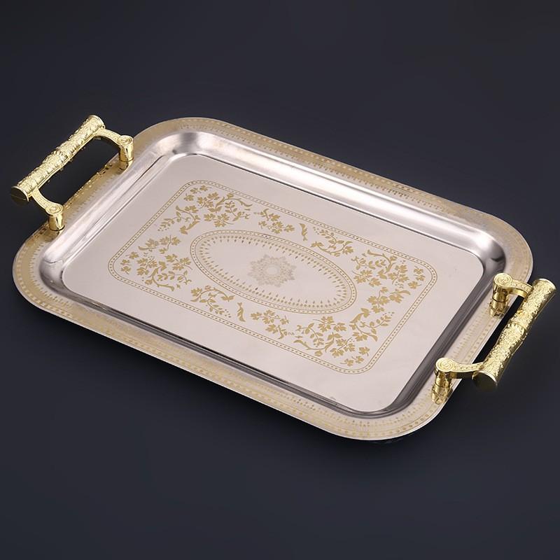 トレー お盆 ステンレス アンティーク パーティー コーヒー ティータイム ディナー 配膳 食事 カフェ 豪華 おしゃれ ゴールド 長方形 Zak おとりよせ Com 通販 Yahoo ショッピング