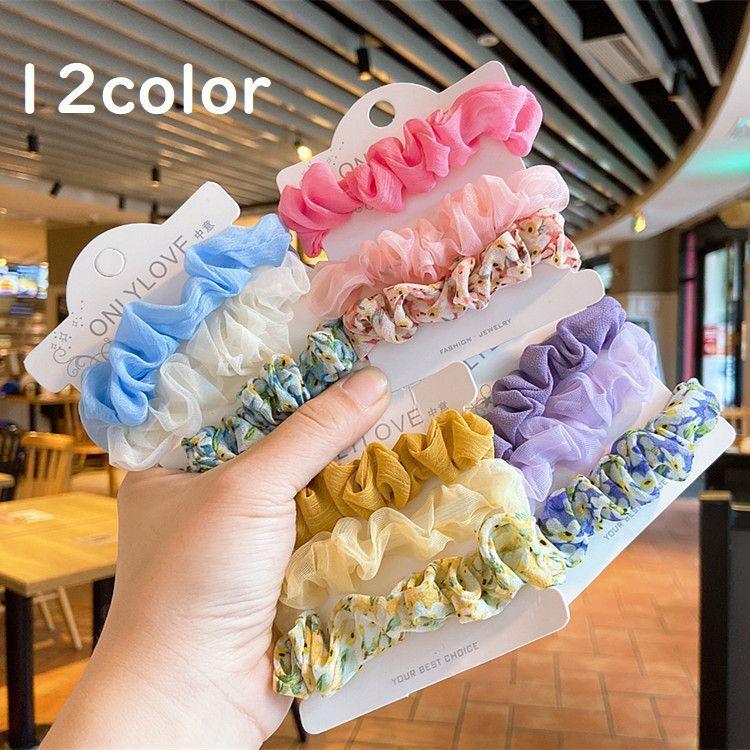 シュシュ ヘアゴム 3本セット 子供用 キッズ ヘアアクセサリー 髪ゴム 髪留め 髪飾り ヘアアレンジ まとめ髪 かわいい おしゃれ シフォン フラワ Zak おとりよせ Com 通販 Yahoo ショッピング