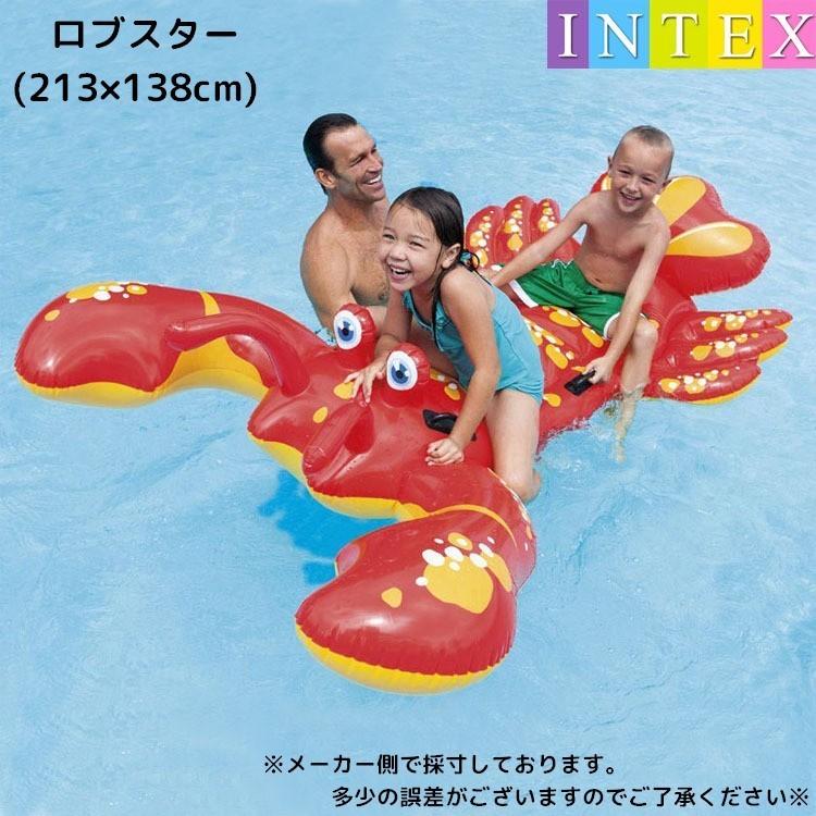 INTEX ビッグフロート 浮き具 浮き輪 ビーチフロート 浮輪 取っ手付き うきわ ウキワ カメ シャチ ロブスター ワニ 夏 プール 海水浴 水遊｜mignonlindo｜06