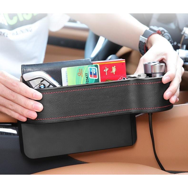 車用収納ホルダー カー用品 カーアクセサリ 収納ボックス シガーソケット付き 多機能ホルダー 充電機能付き レザー Zak おとりよせ Com 通販 Yahoo ショッピング