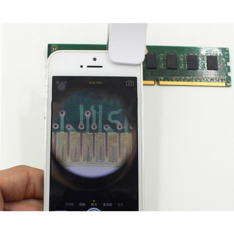 スマホ用マクロスコープ スマートフォン iPhone タブレット 60倍 LEDライト付き 顕微鏡｜mignonlindo｜02