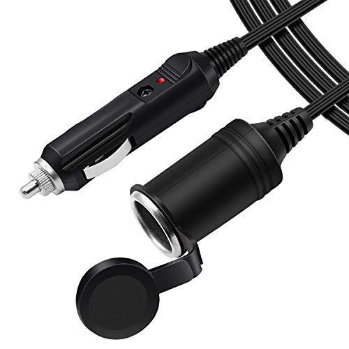 Powseed シガーソケット 延長ケーブル 4 5m Dc電源 12v 24v 兼用 キャップ付き パイロットランプ内蔵 シガーアダプタ 出産祝い