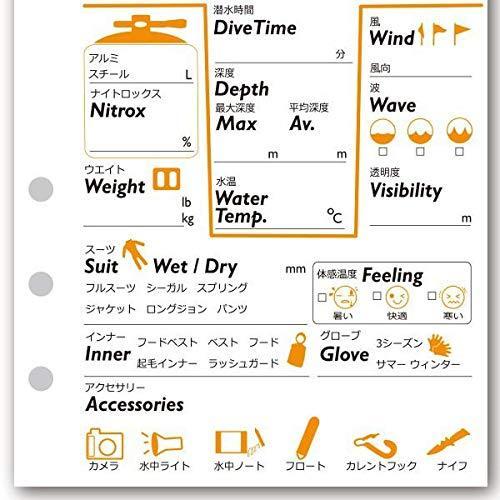 海外並行輸入正規品 ダイビング スノーケリング ノーブランド品 ログブック 6穴タイプ 30枚 30ダイブ 分 ナイトロックス対応 ログブックレフィル オレンジ ブラック Dive 2 Www Threeriversofs Com