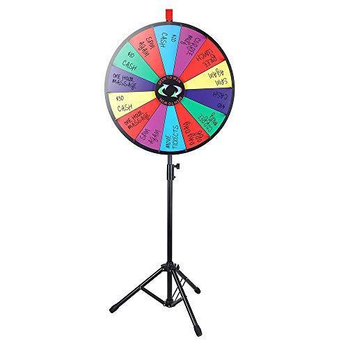 WinSpin ルーレット 24インチ 三脚 高さ調節 ルーレットホイール 回転 罰ゲーム 抽選 パーティゲーム ルーレット? ルーレット
