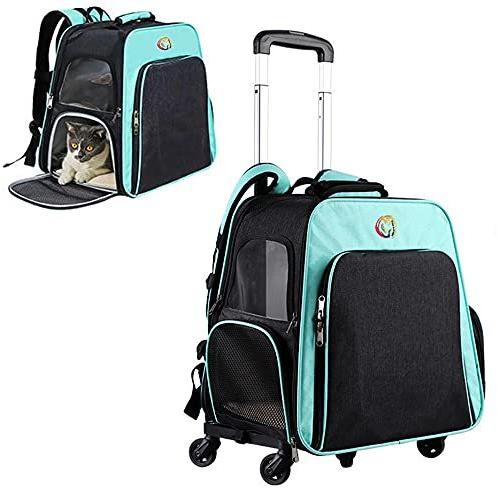 Takimi 猫キャリーリュック 犬用キャリーカート ペットキャリー 折りたたみ可 容量を拡張可 リュック 3way お出? 