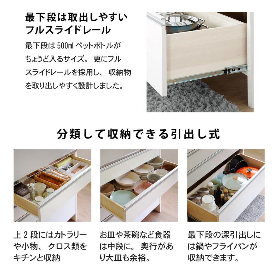 MiHAMAの家具 完成品 ステンレス間仕切りカウンター キッチンワゴン 幅 