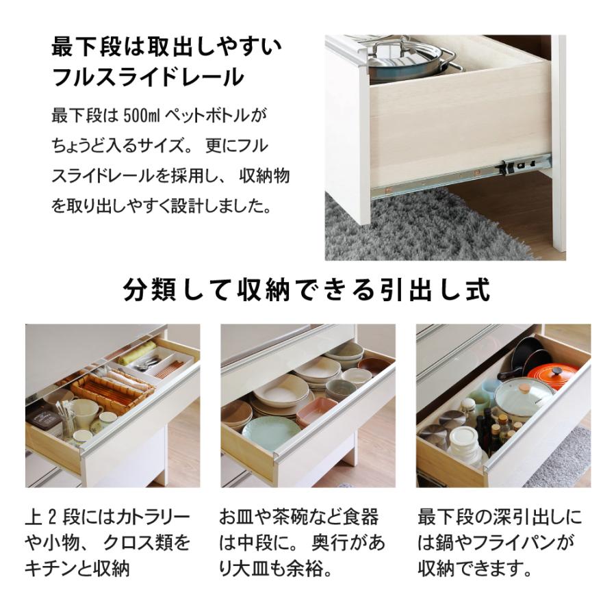 MiHAMAの家具 完成品 ステンレス間仕切りカウンター キッチンワゴン 幅