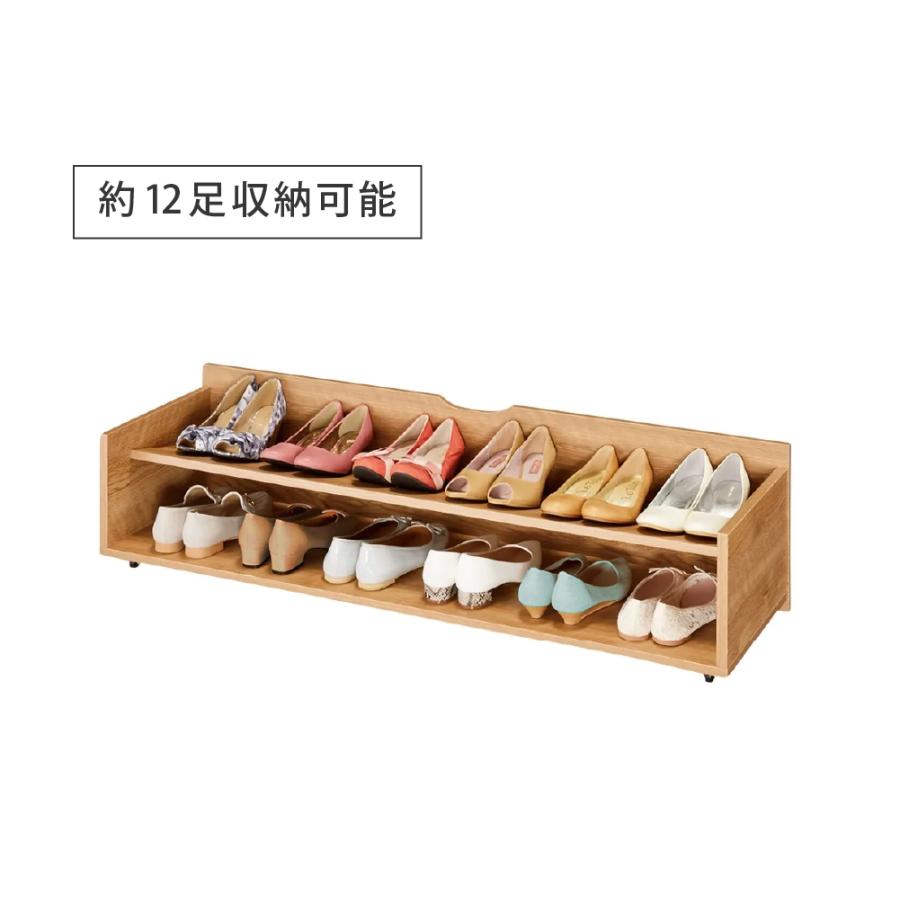 MiHAMAの家具 シューズラック シューズワゴン 下駄箱下 木製 玄関 収納