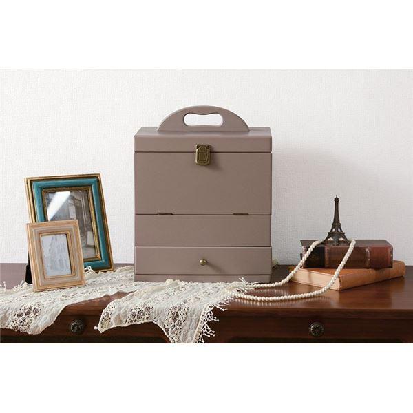 木製じゃばらシャッターのコスメボックス ヴィンテージ 卓上ドレッサー