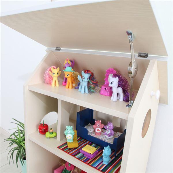 ドールハウス型 収納棚 【スカイブルー】 幅54cm 日本製 キャスター